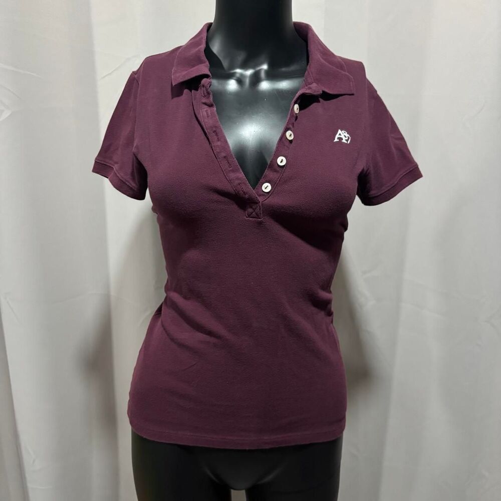 Aeropostale Women's Burgundy and Purple Polo-shirts